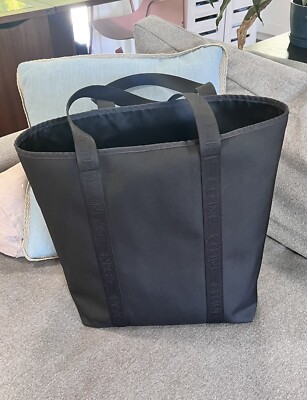 Celine Vertical Cabas Tote Bag Black Canvas w/Wallet $1350