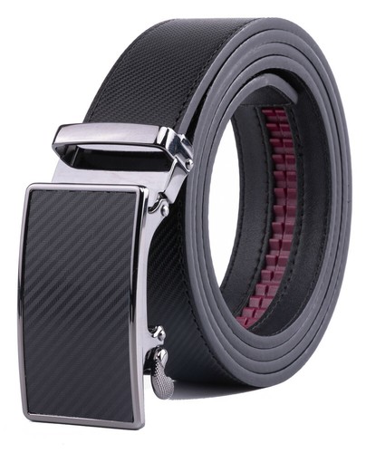 Mens Leather Belt No Holes Ratchet Belt 