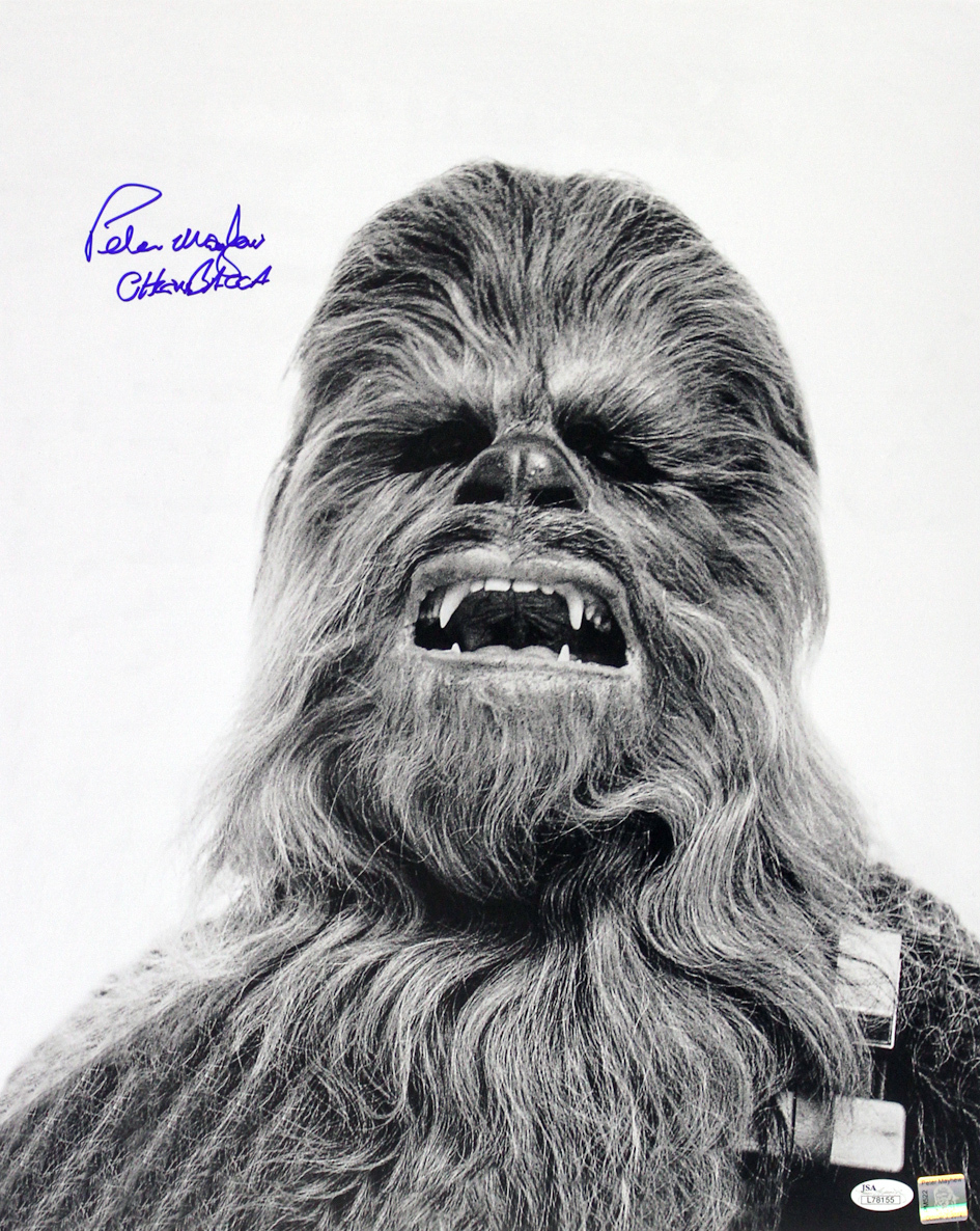 1977 Peter Mayhew Star Wars Chewbacca Signed LE 16x20 B&W Photo