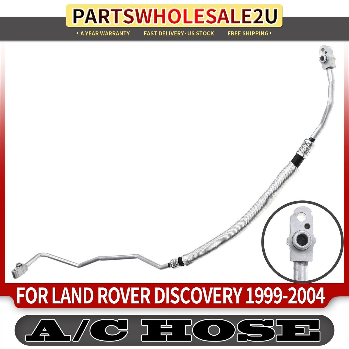 A/C Discharge Line Hose For Land Rover Discovery 1999-2004 4.0L/4.6L | Replaces HA-112678C, JUF102440