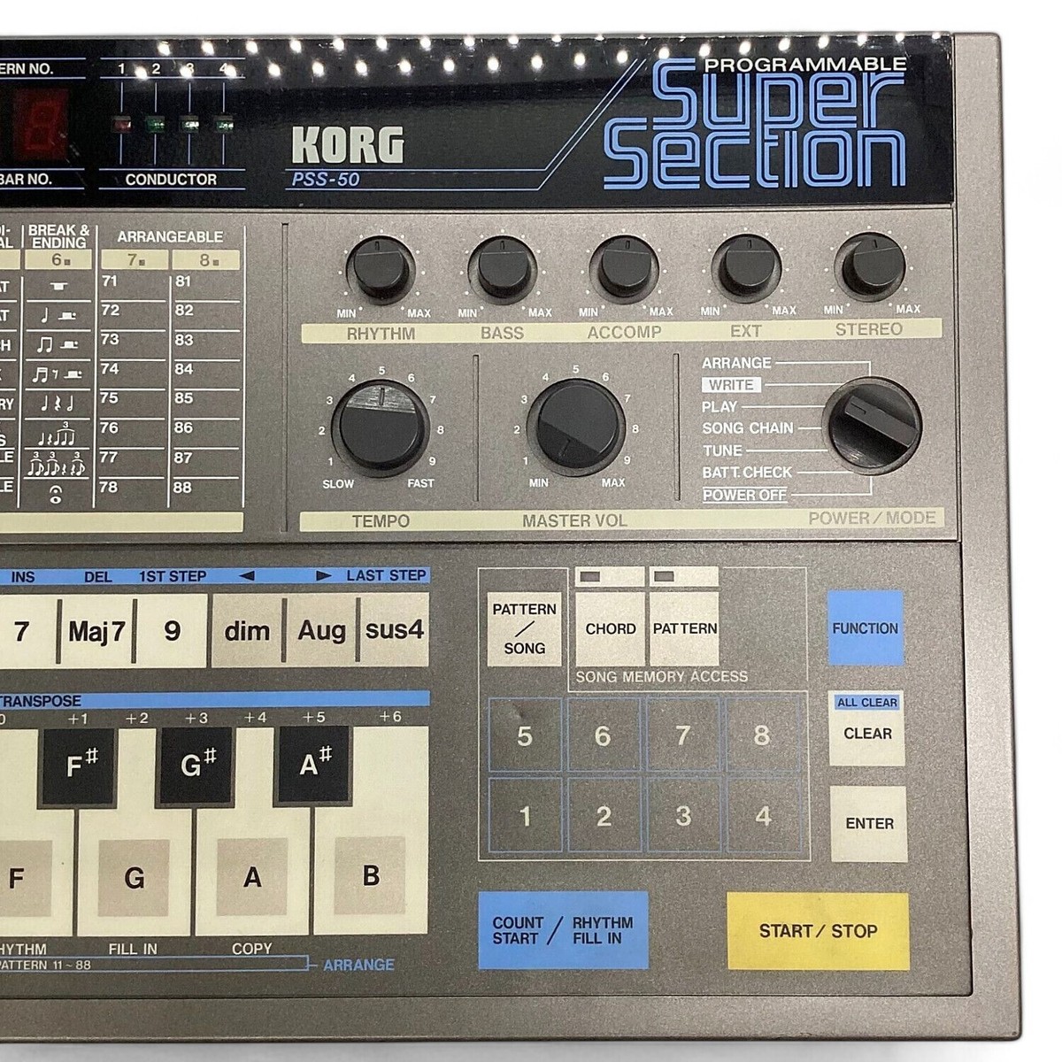 KORG PSS-50 Super Section Vintage Rhythm Machine used tested KORG PSS-50 Super Section Vintage Rhythm Machine used tested