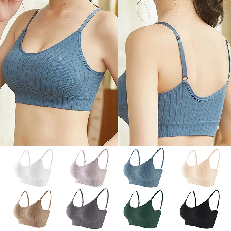 Tank Top Underwear Push Up Bra Bralette Lingerie Seamless Solid