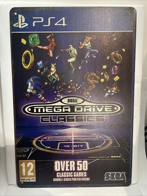 Vintage PS4 Sega Mega Drive Classics Deko Metallplatte 20x30cm Neu
