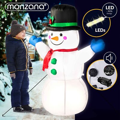 1 Meter Großer Leuchtender Schneemann – LED Weihnachtsdekoration Für Garten, Haus & Terrasse