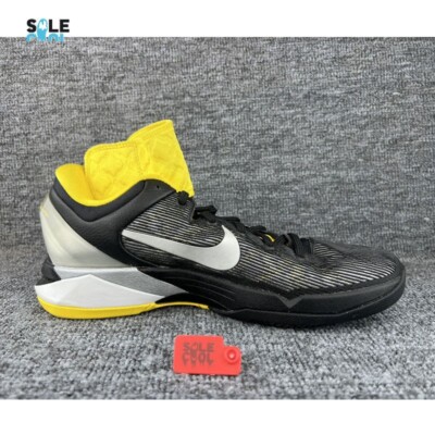 Nike Zoom Kobe VII 7 Supreme Low Del Sol Black Yellow Men's Shoes