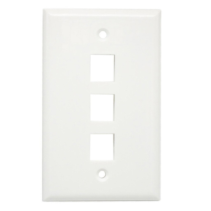 Ethernet Network Cat6 Cat5e Wall Plate 6 Port RJ45 Connector