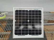 Used, ACOPOWER, HY010-12M-10W, 10W Solar panel with custom M12 conn. & bracket
