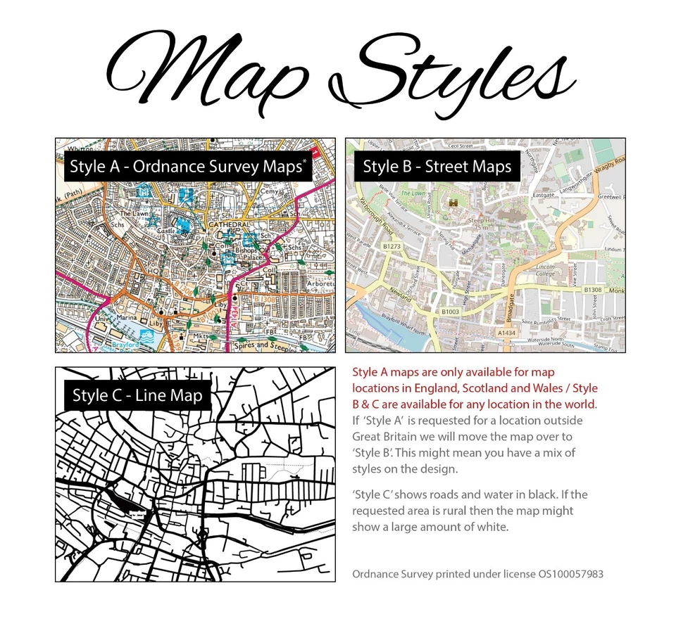 Gift for couples | Personalised anniversary map present | Wedding map present - Image 2 of 4