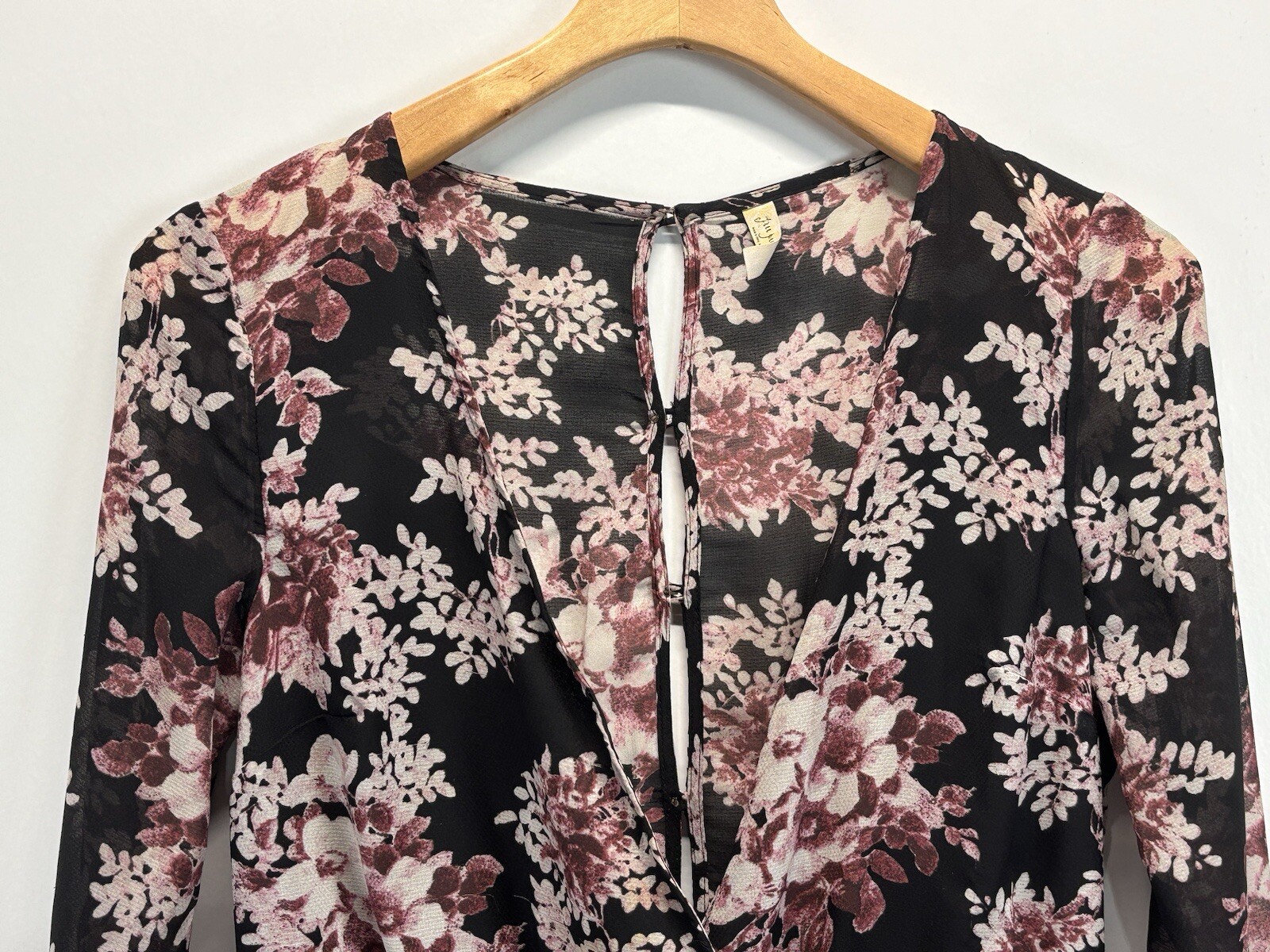 Free People Float Away Button Back Long Sleeve Ro… - image 2