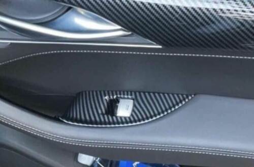 Cubierta de interruptor de panel elevador de ventana de fibra de carbono para Cadillac CT5 2020~2022 4 piezas - Imagen 6 de 6