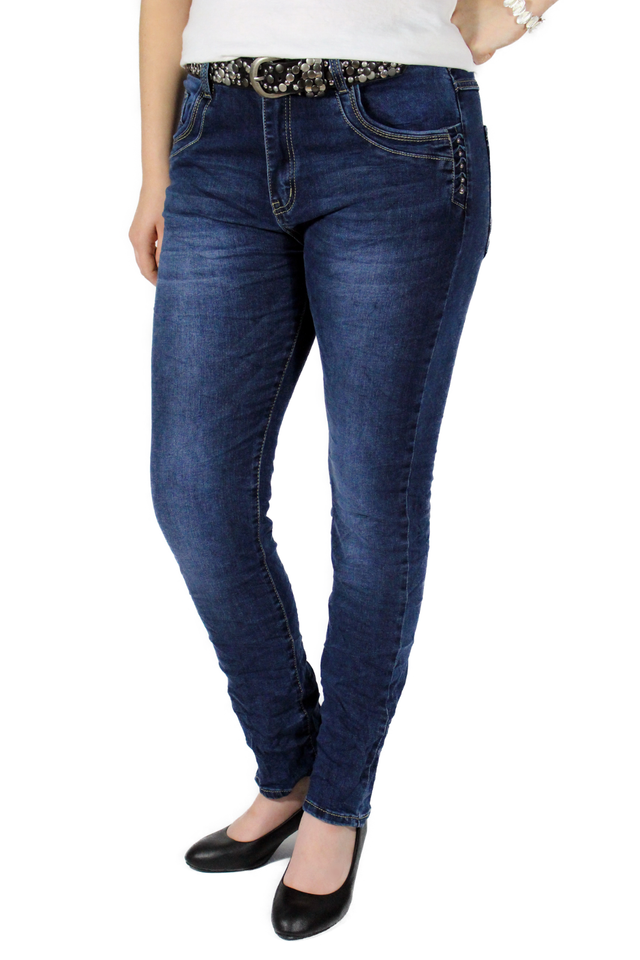 Jeans Girlfriend In Denim Con Toppe - Foto 10