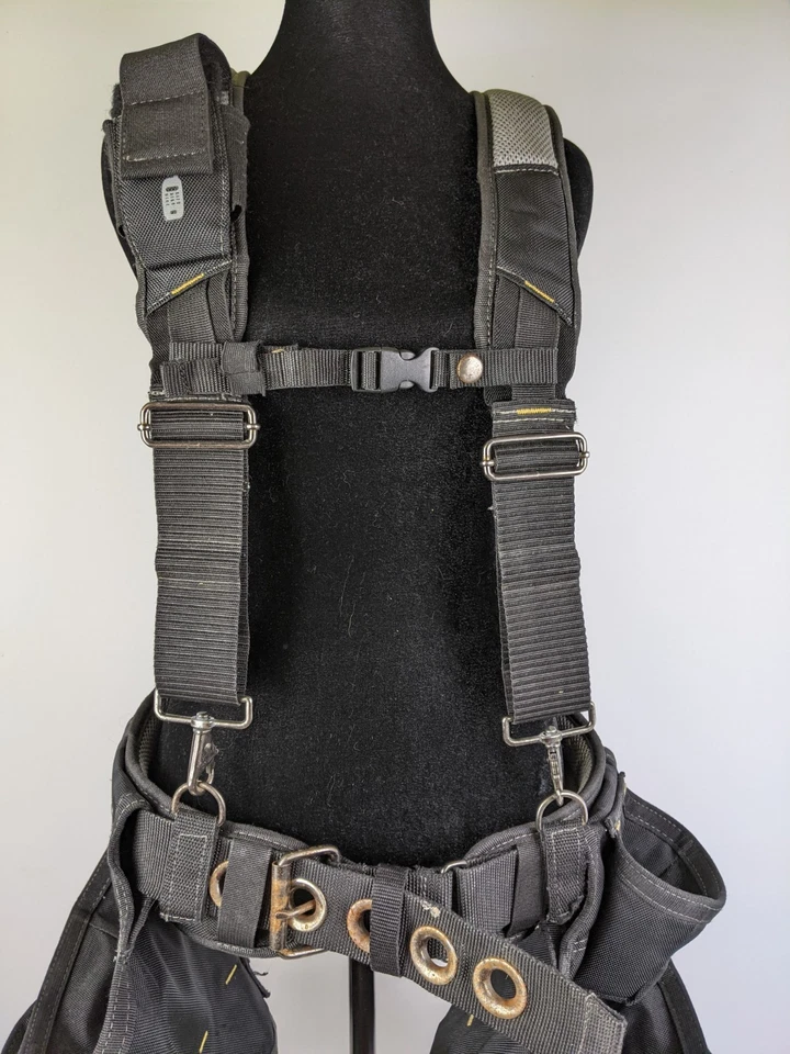 DEAD ON TOOLS Tool Belt Suspension Rig w/ Suspenders and 2 Tool Pouches in Black - Image 2 of 4