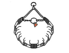 Herm Sprenger Black Stainless Steel Prong Dog Training Collar with Swivel