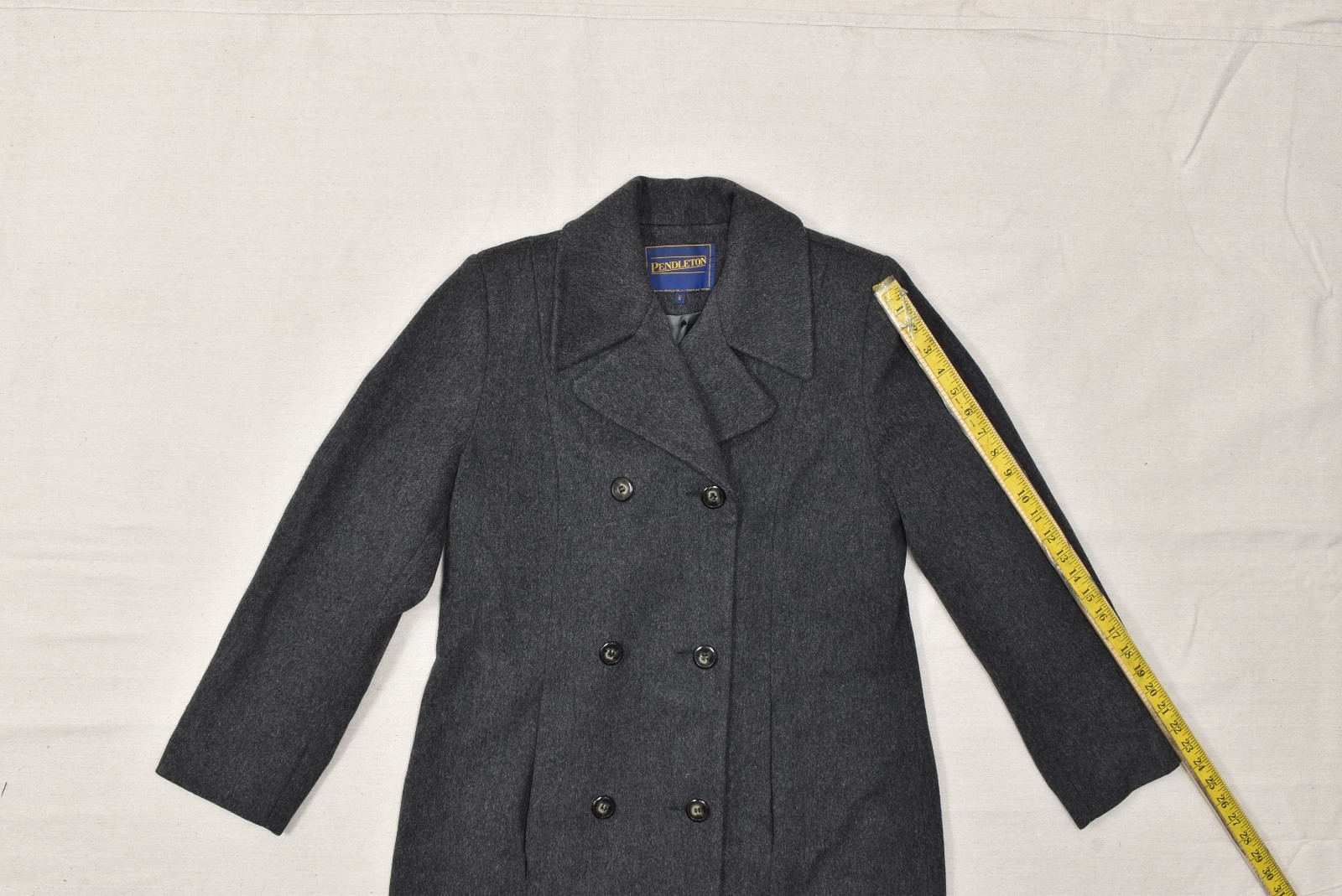 Pendleton Women's Gray Wool Double Breasted Peaco… - image 3