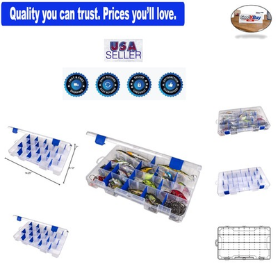 #ad #ad Outdoors Tuff Tainer Fishing Tackle Box 36 Compartments Zerust Anti Rust Divi... $11.41