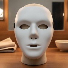 Blank Full Face Mask Adjustable Strap Costume Accessory Lightweight for Dancers