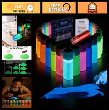 Glow in the Dark Pigment Powder - 12 Colors Epoxy Resin Dye for Crafts, Nail Art