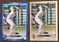 2022 TOPPS CHROME CHRIS SALE BLUE REFRACTOR #’d /150 + BASE CARDS NO. 118 BRAVES