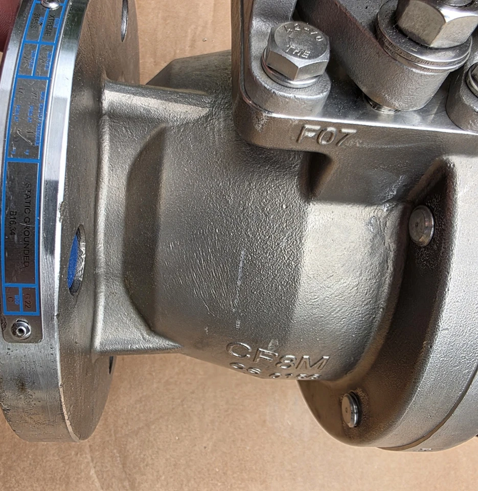 3-дюймовый фланцевый шаровой клапан Jamesbury из углеродистой стали 150# MA0161314. - Изображение 3 из 4