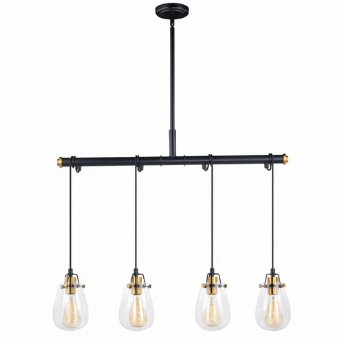 Kassidy 4-Light Pendant in Industrial and Linear Style 16 Inches Tall and 32.5 - Picture 1 of 5