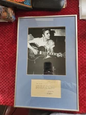 Elvis Presley Hand Signed Autographed Postcard. Early Signature 1959