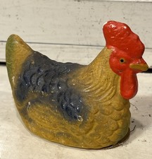 Vintage 1930  s German Paper M ch  Easter Hen Chicken Candy Container
