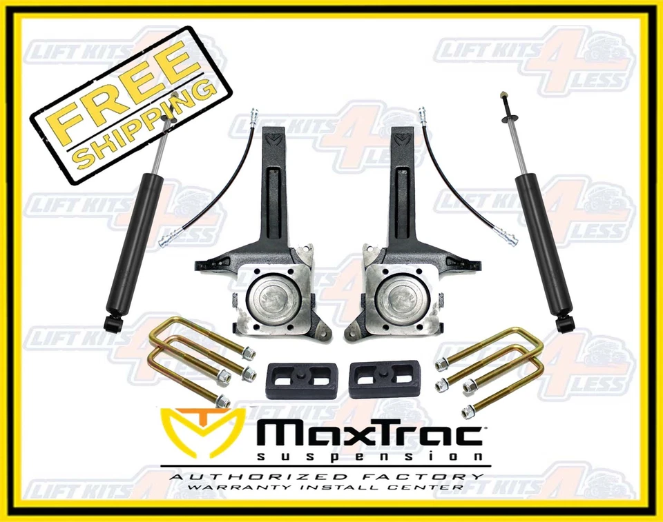 Kit de elevación Maxtrac K886732 3,5" con amortiguadores para Toyota Tundra 07-2018 2x2 Foto 2 de 4
