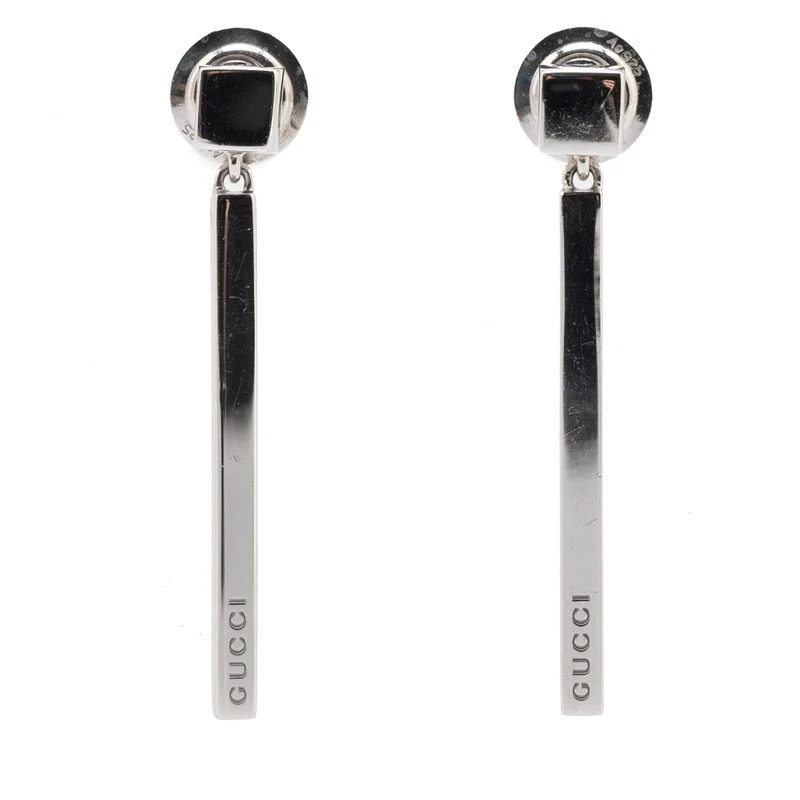 Boucles d'oreilles GUCCI SV925 argent 37,2 mm x 4,9 mm 6,8 g accessoires femme