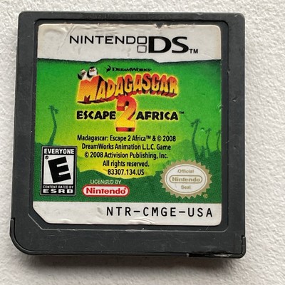 Nintendo DS Madagascar 2 Escape Africa Game Cartridge Only Tested Works - B