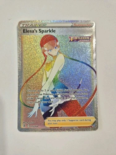 Elesa's Sparkle 275/264 Pokemon Fusion Strike Secret Rare Rainbow NM