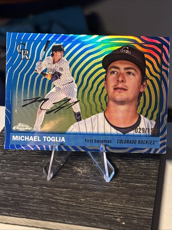 2025 Topps Chrome Platinum Baseball Michael Tiflis /150 Blue Wave