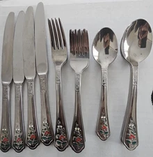 Vintage Pfaltzgraff Holiday Winterberry Silverware Flatware 20 Pc Forks Spoons