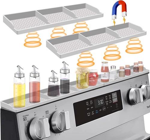 Stove Top for Silicone Shelf 30 Inch Magnetic Over the Spice Rack of Kitchen