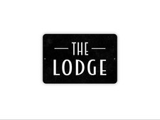 The Lodge Sign   Rustic Cabin Lake House Wall Decor   Country Mountain