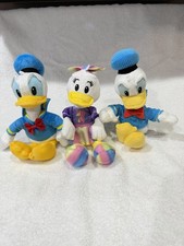 Disney Junior Mickey Mouse And Friends 9in Plush Donald  Daisy Duck Lot Of 3