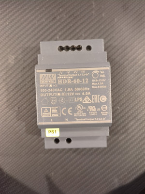 Mean Well HDR-60-5 AC/DC Power Supply, 1 Output  5V@6.5A - 32.5W DIN, Adjustable