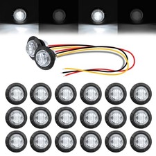 20 Pcs Strobe Marker Lights 3/4 Inch White LED Mini Pack of 20 White 20 Pcs