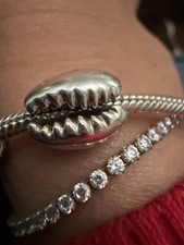 Pandora Sparkling Coffee Bean Shell Charm 925 Silver Ale 798131CZ