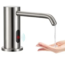 Automatic Soap Dispenser Touchless for Kitchen Bathroom Sink Built in Electri...