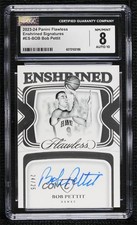 2023-24 Panini Flawless Enshrined Signatures 24/25 Bob Pettit CGC 8 Auto HOF h8q