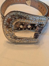 Blazin Roxx Pink Camo Western Rhinestone Belt Medium T24