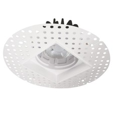 Perlglow 2 Inch Trimless Mash Square Downlight Luminaire White Finish Led