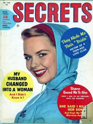 Vintage Secrets Magazine Feb 1959 Pulp True Confessions Romance Cover!!