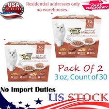 Purina Fancy Feast Gourmet Naturals Poultry Beef Wet Cat Food 3oz 30x2 Pack