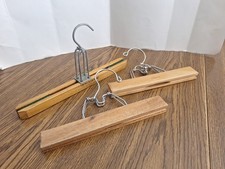 Set Of 3 Pants/jean Wood Hanger Vintage
