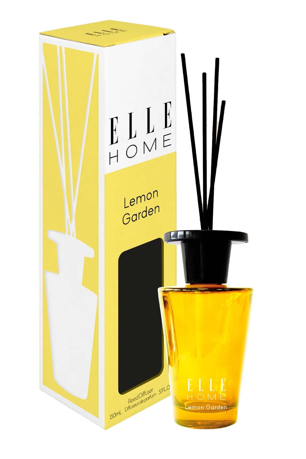Elle Home Lemon Garden Scented Diffuser 150ml Home Fragrance Citrus Scent