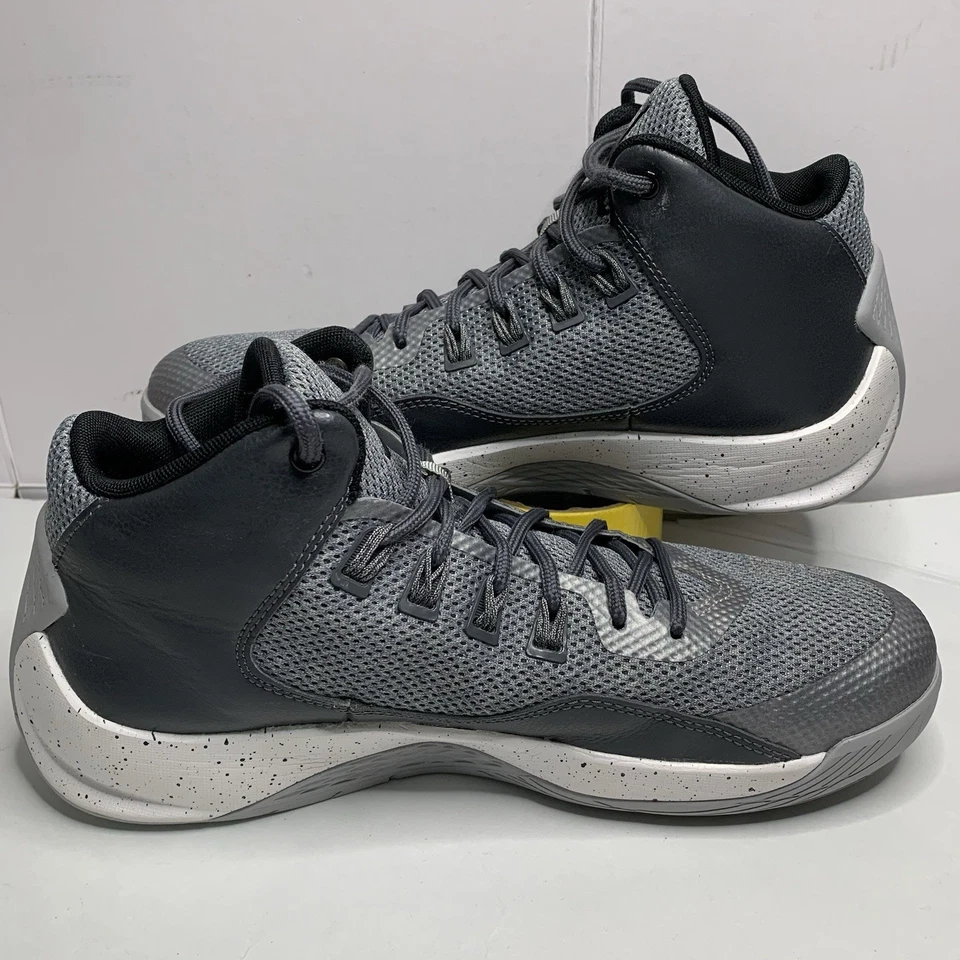 Jordans Para Hombres 9 Gris Elevado Alto 2 Medio Top Baloncesto Informal Gimnasio Escuela Zapatos Foto 3 de 4