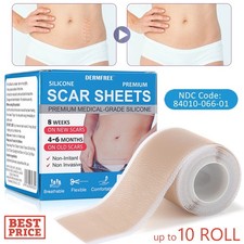 Scar Silicone Sheet Gel Patch Removal Natural Skin Treatment Repair Wound Burn