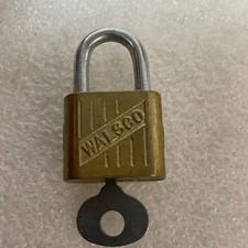 Vintage Walsco Brass Padlock with Key 1.5in Made in USA Mini Lock