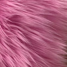 Eden PINK Shaggy Long Pile Soft Faux Fur Fabric for Fursuit, Cosplay Costume, P